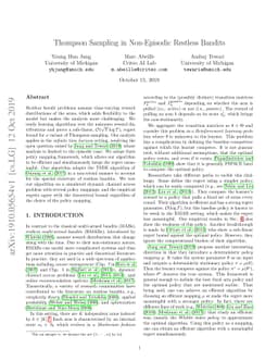 Thompson Sampling in Non-Episodic Restless Bandits