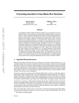 Extracting Incentives from Black-Box Decisions