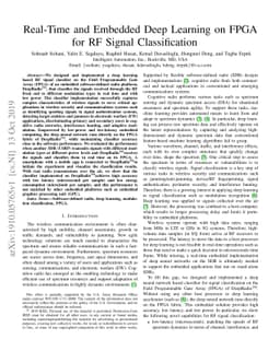 Real-Time and Embedded Deep Learning on FPGA for RF Signal
  Classification