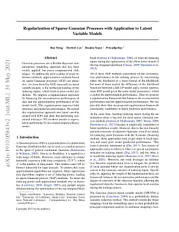 Regularized Sparse Gaussian Processes
