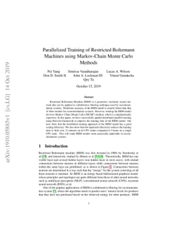 Parallelized Training of Restricted Boltzmann Machines using
  Markov-Chain Monte Carlo Methods