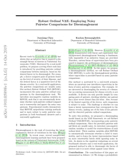 Robust Ordinal VAE: Employing Noisy Pairwise Comparisons for
  Disentanglement