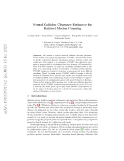 Neural Collision Clearance Estimator for Batched Motion Planning