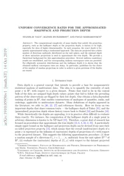 Uniform convergence rates for the approximated halfspace and projection
  depth