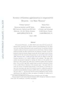 Accuracy of Gaussian approximation in nonparametric Bernstein -- von
  Mises Theorem