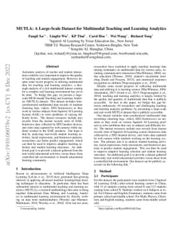 MUTLA: A Large-Scale Dataset for Multimodal Teaching and Learning
  Analytics