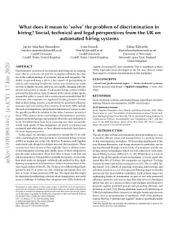 What does it mean to solve the problem of discrimination in hiring?
  Social, technical and legal perspectives from the UK on automated hiring
  systems