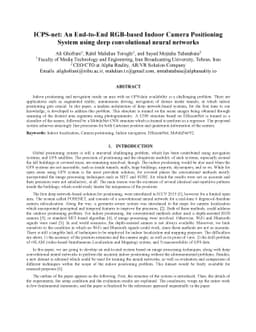ICPS-net: An End-to-End RGB-based Indoor Camera Positioning System using
  deep convolutional neural networks