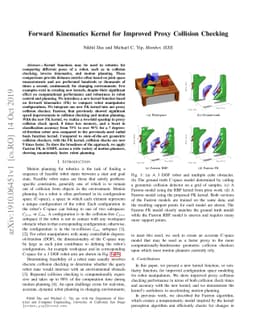 Forward Kinematics Kernel for Improved Proxy Collision Checking