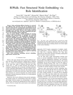 RiWalk: Fast Structural Node Embedding via Role Identification