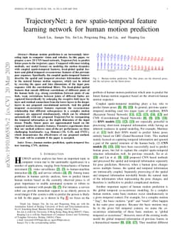 TrajectoryNet: a new spatio-temporal feature learning network for human
  motion prediction
