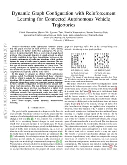 Dynamic Graph Configuration with Reinforcement Learning for Connected
  Autonomous Vehicle Trajectories