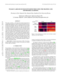 Weakly Labeled Sound Event Detection Using Tri-training and Adversarial
  Learning