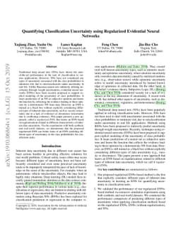 Quantifying Classification Uncertainty using Regularized Evidential
  Neural Networks