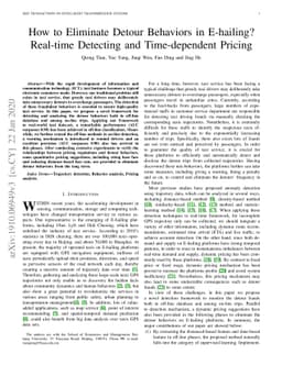 How to Eliminate Detour Behaviors in E-hailing? Real-time Detecting and
  Time-dependent Pricing