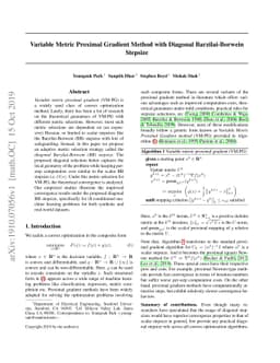 Variable Metric Proximal Gradient Method with Diagonal Barzilai-Borwein
  Stepsize