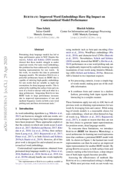 BERTRAM: Improved Word Embeddings Have Big Impact on Contextualized
  Model Performance