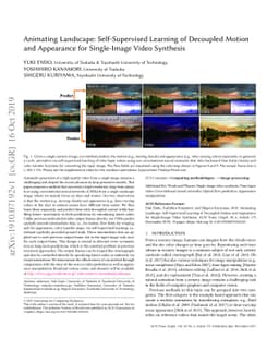 Animating Landscape: Self-Supervised Learning of Decoupled Motion and
  Appearance for Single-Image Video Synthesis