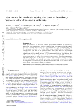 Newton vs the machine: solving the chaotic three-body problem using deep
  neural networks