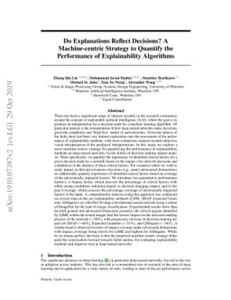 Do Explanations Reflect Decisions? A Machine-centric Strategy to
  Quantify the Performance of Explainability Algorithms