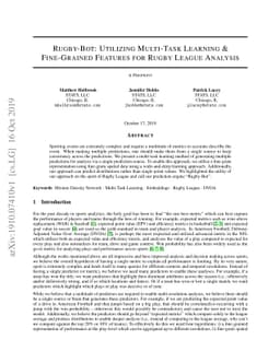 Rugby-Bot: Utilizing Multi-Task Learning & Fine-Grained Features for
  Rugby League Analysis