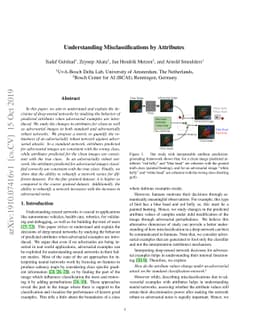 Understanding Misclassifications by Attributes