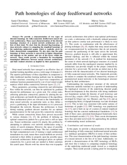 Path homologies of deep feedforward networks