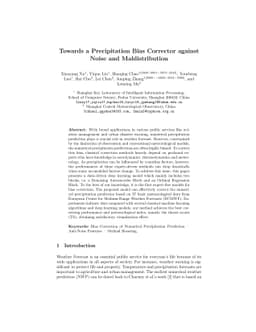Towards a Precipitation Bias Corrector against Noise and Maldistribution
