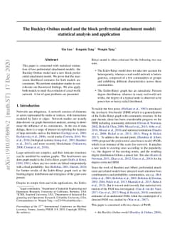 The Buckley-Osthus model and the block preferential attachment model:
  statistical analysis and application
