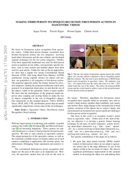 Making Third Person Techniques Recognize First-Person Actions in
  Egocentric Videos