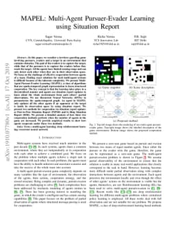 MAPEL: Multi-Agent Pursuer-Evader Learning using Situation Report