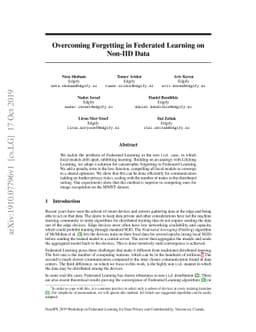 Overcoming Forgetting in Federated Learning on Non-IID Data