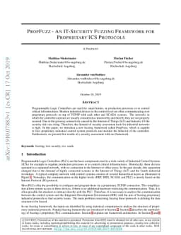 PropFuzz -- An IT-Security Fuzzing Framework for Proprietary ICS
  Protocols