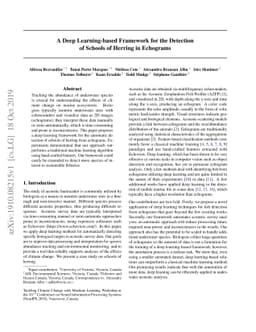 A Deep Learning-based Framework for the Detection of Schools of Herring
  in Echograms