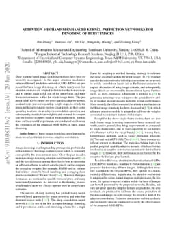 Attention Mechanism Enhanced Kernel Prediction Networks for Denoising of
  Burst Images