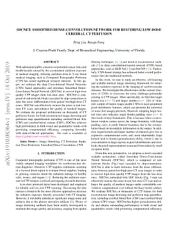SDCNet: Smoothed Dense-Convolution Network for Restoring Low-Dose
  Cerebral CT Perfusion