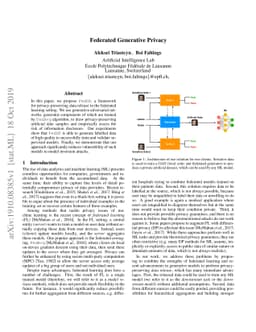 Federated Generative Privacy