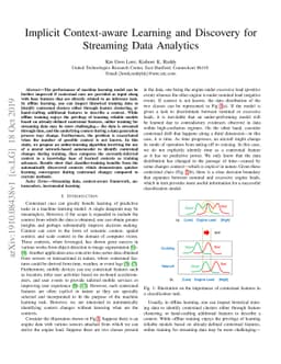 Implicit Context-aware Learning and Discovery for Streaming Data
  Analytics