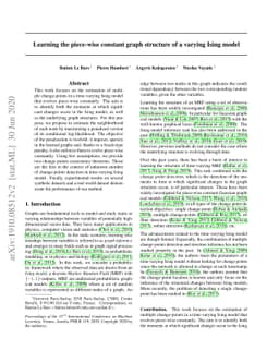 Learning the piece-wise constant graph structure of a varying Ising
  model