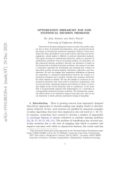 Optimization Hierarchy for Fair Statistical Decision Problems