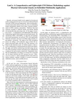 LanCe: A Comprehensive and Lightweight CNN Defense Methodology against
  Physical Adversarial Attacks on Embedded Multimedia Applications