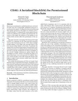 CDAG: A Serialized blockDAG for Permissioned Blockchain