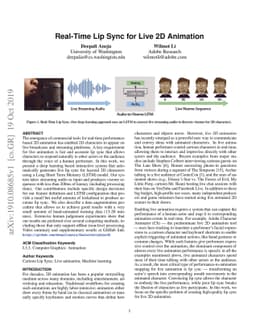 Real-Time Lip Sync for Live 2D Animation