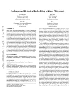 An Improved Historical Embedding without Alignment
