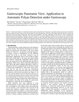 Gastroscopic Panoramic View: Application to Automatic Polyps Detection
  under Gastroscopy