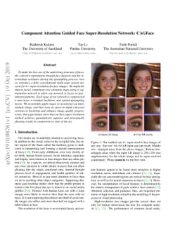 Component Attention Guided Face Super-Resolution Network: CAGFace