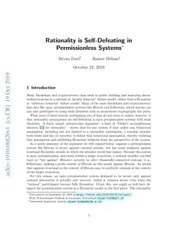 Rationality is Self-Defeating in Permissionless Systems