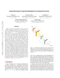 Image Restoration Using Deep Regulated Convolutional Networks