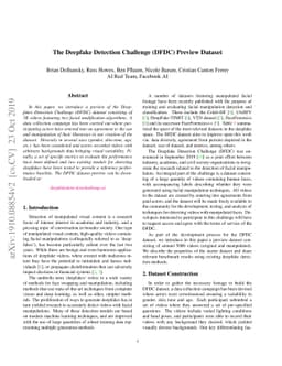 The Deepfake Detection Challenge (DFDC) Preview Dataset