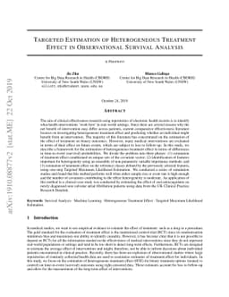 Targeted Estimation of Heterogeneous Treatment Effect in Observational
  Survival Analysis